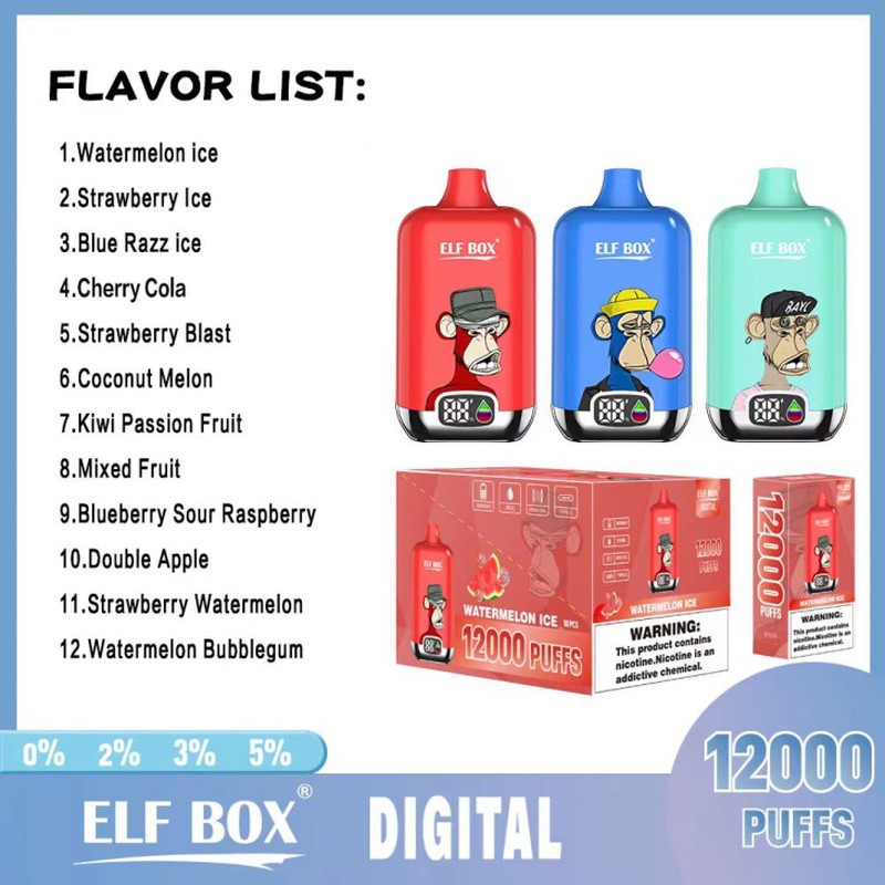 Elf box digital 12000puffs vape 1 Elf box digital 12000puffs vape 1