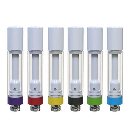 What are the primary materials used for the center post in CBD/THC vape cartr...