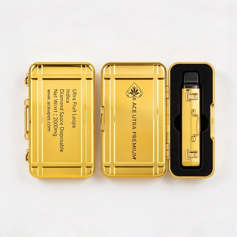 High Quality 2ml 2g Disposable Empty Muha Ace Gold Gift Packaging with Device-10 High Quality 2ml 2g Disposable Empty Muha Ace Gold Gift Packaging with Device-10